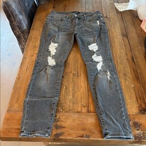 Judy Blue Black Distressed Skinny Jeans